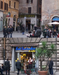 Tazza D'Oro (top) and Sant Eustachio (bottom). These were the "must see" cafes in Rome according to many a forum post.