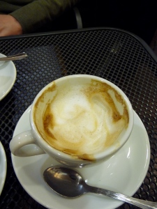 Foamy cappa. This was fairly representative of what we had.